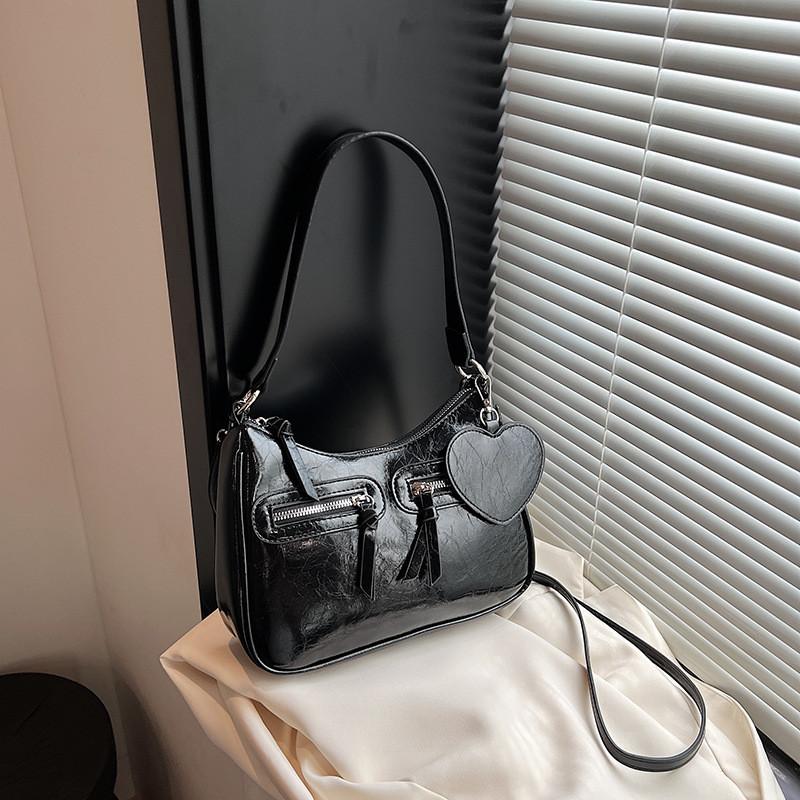 IELGY Retro Underarm Bag Leisure Motorcycle Baguette Bag