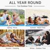 Foldable Waterproof Beach Mat Outdoor Camping Picnic Blanket Lightweight Portable with Carry Bag for Sand Grass Floor