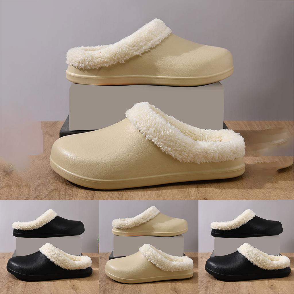 Women And Men Lined Clogs Memory Foam Warm Fuzzy Slippers Winter Indoor Outdoor Slipper Slippers Slippers for Women Flat