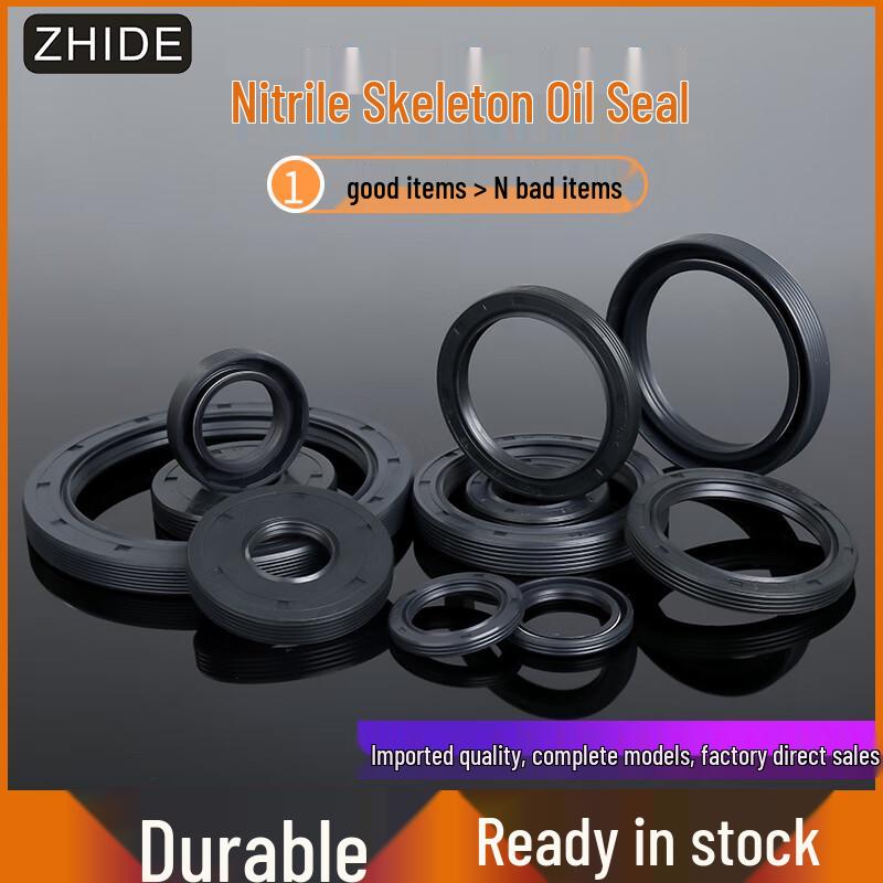 ZHIDE TC High-Temperature Fluororubber Double-Lip Shaft Oil Seal 1 pc