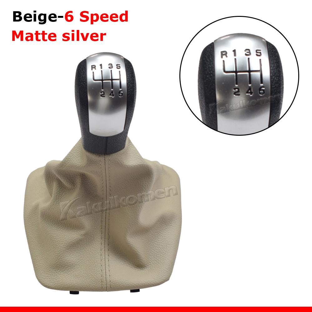 For Skoda Octavia 2 A5 A6 2004 2005 2006 2007 2008 2009 2010 2011 2012 2013 5/6 Speed Gear Lever Stick Shift Knob Leather Boot