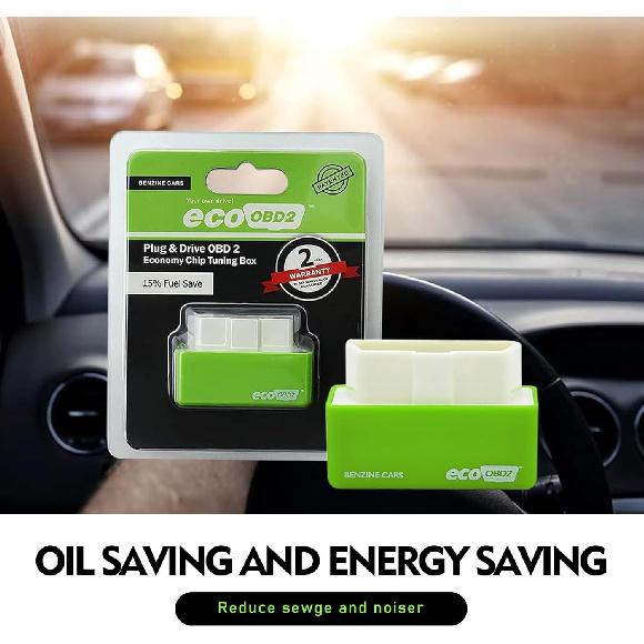 2 PCS Automobile Power Upgrade Fuel Saving, OBD2 ECOOBD2 Automotive Plug and Driver Single Plate, Automotive Energy Saver Accessories, Universal for