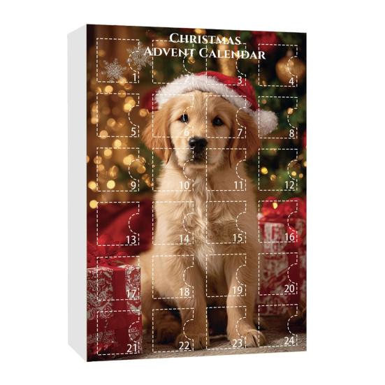Dog Advent Calendar 2025 24Pcs 2D Dog Breeds Ornaments for Tree