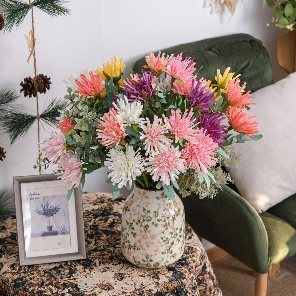 10% Off Clearance: Artificial Chrysanthemum Bouquet – INS Style Home Decor, Chrysanthemum Variants for Stunning Faux Floral Displays