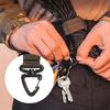 5pcs Plastic Alloy Camping Hiking Keychain Black Belt Clip New Triangle Carabiner  Outdoor Tool