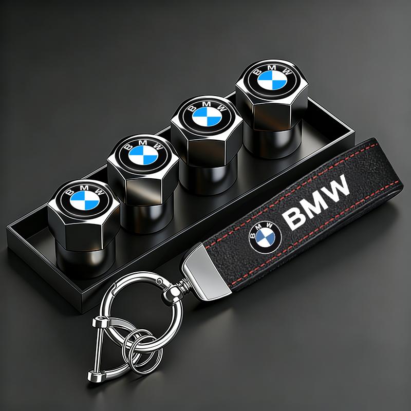 Car Tire Wheel Valve Caps Cover Suede Car Key Chain Ring Keychain For BMW M E46 E90 E60 F30 F10 E39 E36 F20 G30 G20 E87 E92 E91