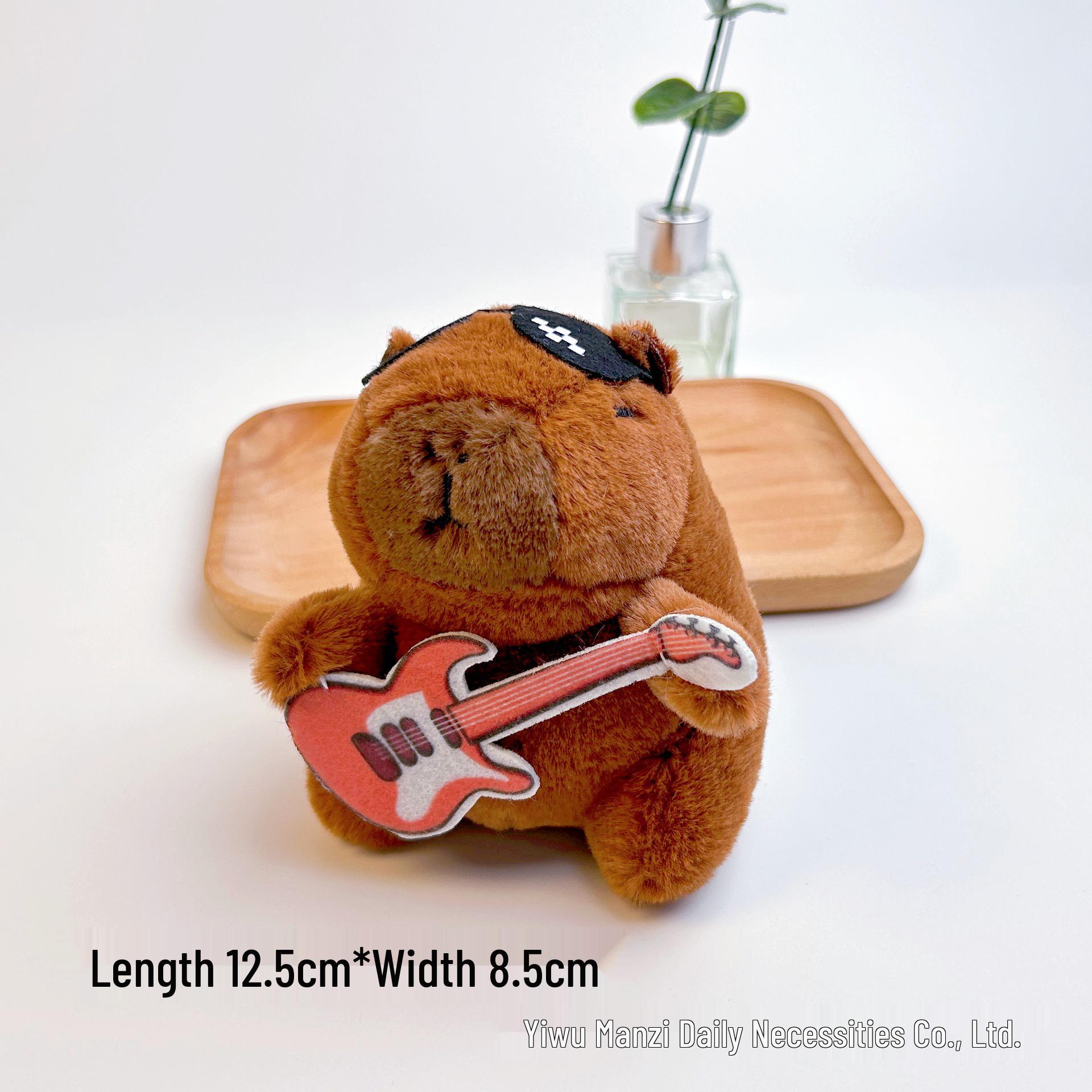 Плюшевый брелок в виде капибары ручной работы - Милый аксессуар для сумки