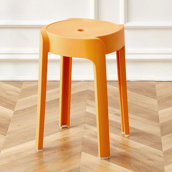 6Pcs Plastic Stool Stackable Portable Round Nesting Stools 330lbs Load Bearing Backless Bar Stool Seating for Home Classroom Outdoor