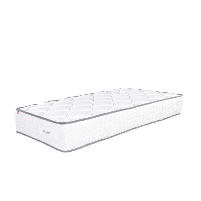 Mattress Set 90x190 Cm, Iris, 20 Cm, Memory Foam, Firm, Summer/winter Side + White Base 13 Cm Thick