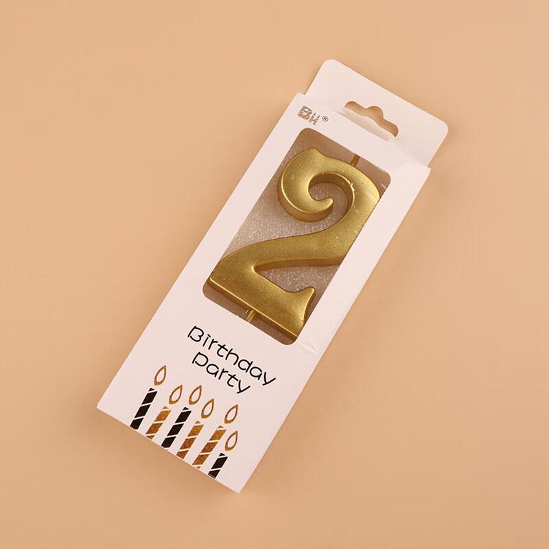 Golden Number Birthday Candle