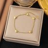 Korean Sweet Style Heart Necklace Set: Gold-Plated Titanium Steel Love Design for Women