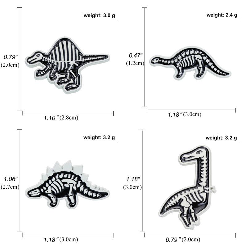Anime Dinosaur Lapel Pin: Japanese & Korean Style Enamel Brooch for Men's Fashion
