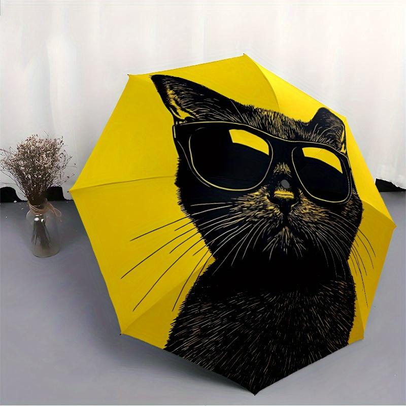 1pc Sunglasses Cat Automatic Opening/closing Umbrella with Auto Open/Close, Windproof, Foldable Sunshade yy250811167