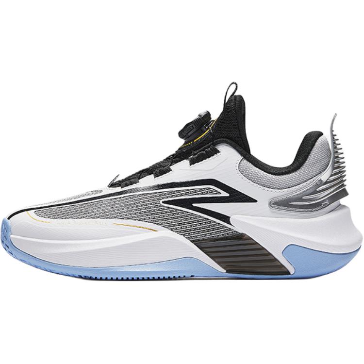 Anta Comfortable Fashionable Non-Slip Durable Low-Top Kids Basketball Shoes Kids Sneakers White Black Silver 312511111