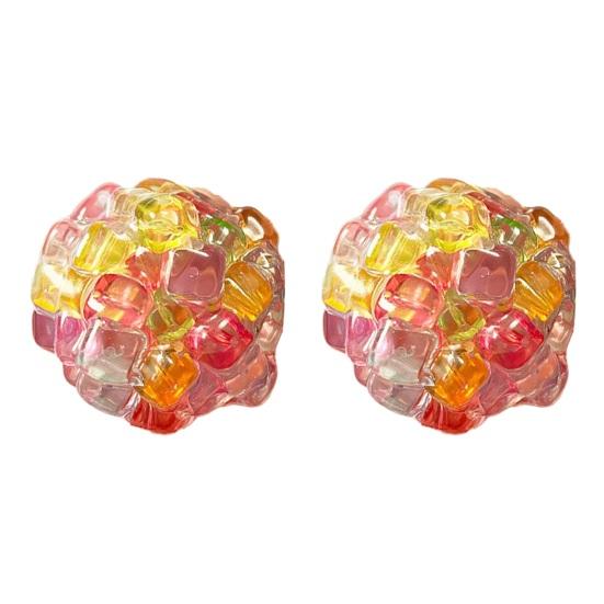 2/3/5Pcs Bead Filled Stress Ball Anxiety Stress Relief Beaded Ball Squeeze Toy Portable Travel Soft TPR Textured Ball Sensory Fidget Toy