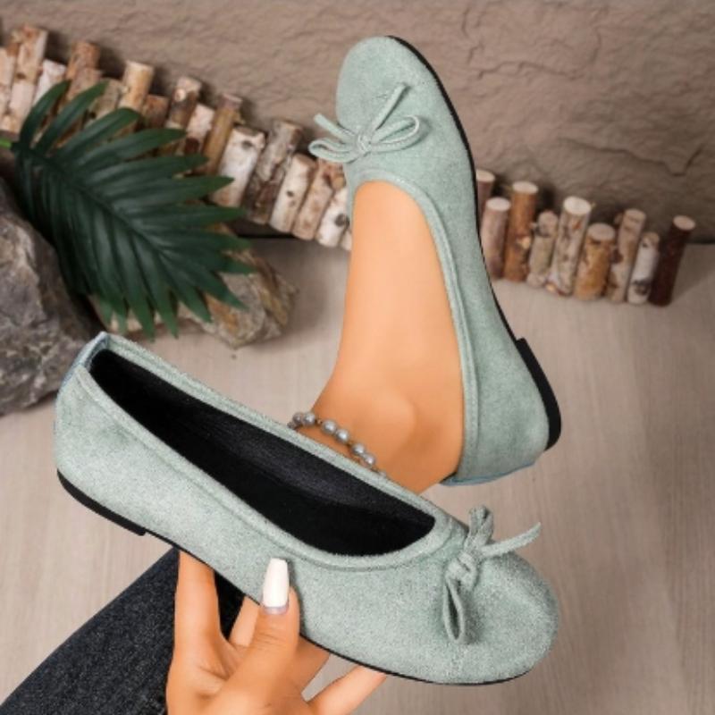 Fashion Round Toe Retro Woman Shoes Red Suede Casual Flat Shoes Fashion Shallow Slip on Ladies Elegant Ballerinas Shoes Soft Sole Flats