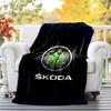 skoda Flannel Blanket Soft All-Season Throw, Design for Camping, Car Travel, Hiking Sofa, Bed, Office Perfect Gift for Parties