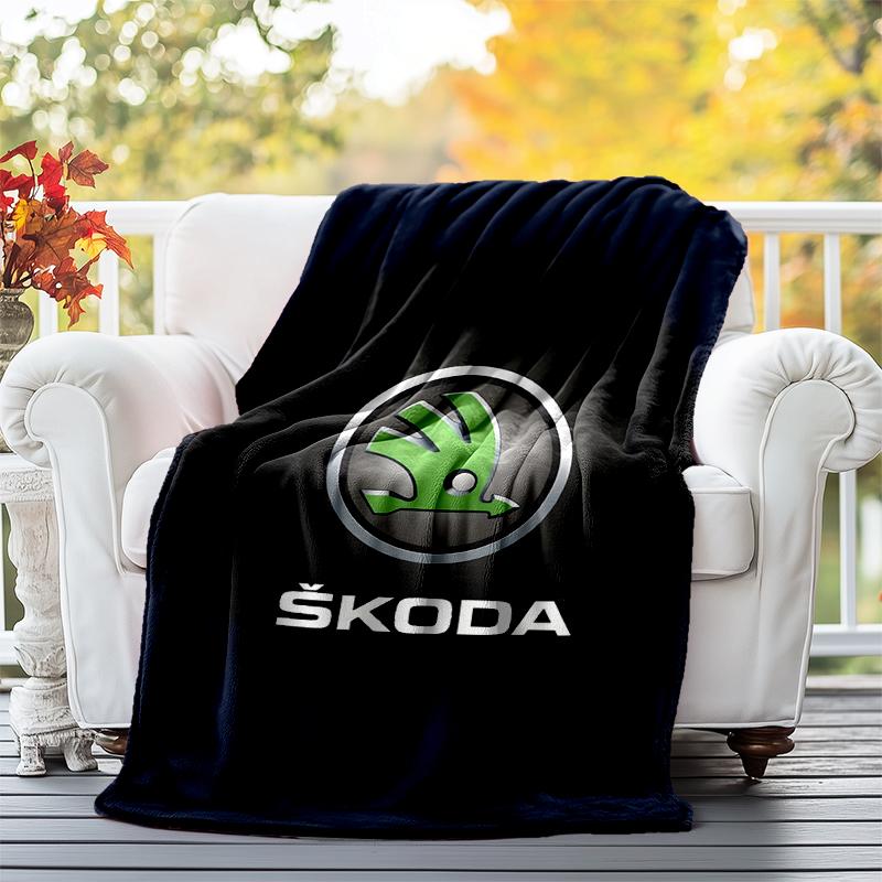 skoda Flannel Blanket Soft All-Season Throw, Design for Camping, Car Travel, Hiking Sofa, Bed, Office Perfect Gift for Parties