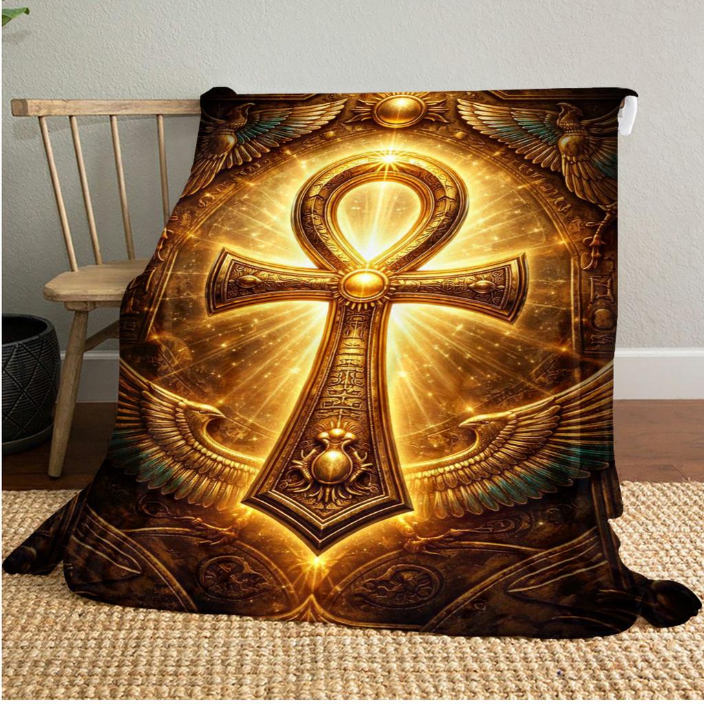 Egyptian Queen's Majesty Throw Soft Comfortable All Seasons Blanket Perfect Gift Couch Office Nap Outdoor Travel Blanket