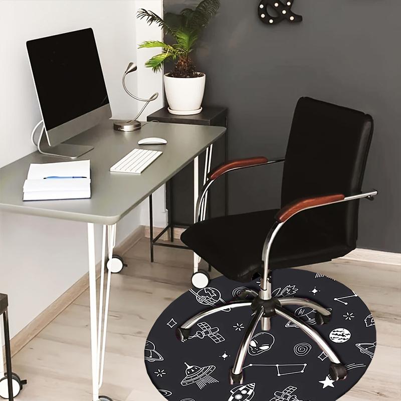 

1pc Office Carpet Chair Mats Space Adventure Pattern Perfect for Decorating Office Chairs, Living Rooms, Or Bedrooms.YDT243 80cm by 80cm
