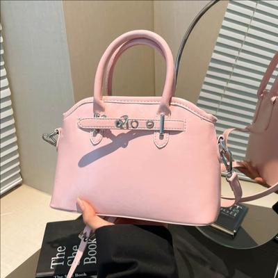 Retro Foreign Style Light Luxury Large-Capacity Tote Bag Women'S Solid Color Simple Shoulder Messenger Bag
