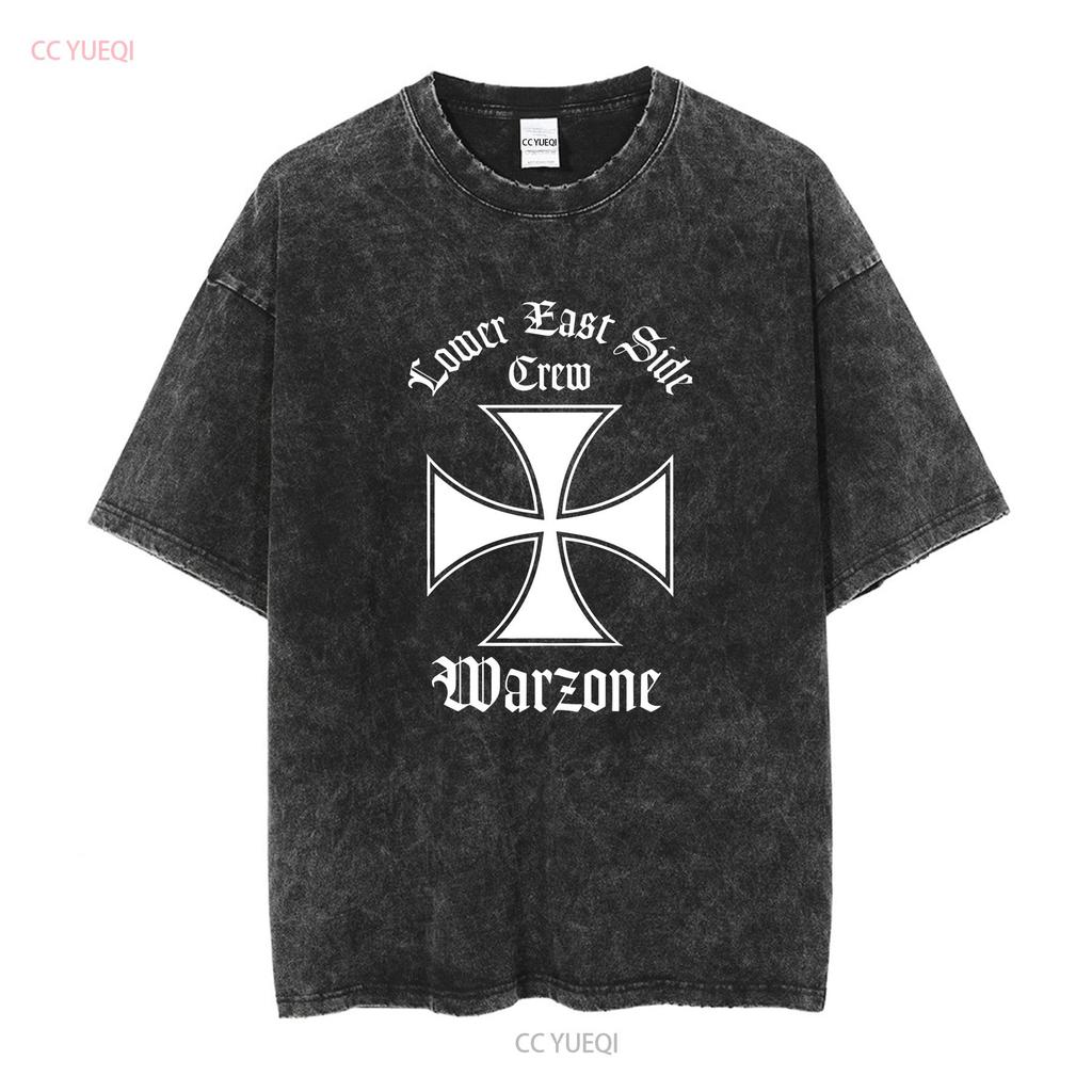 Seltenes Vintage 90er Warzone Lower East Side Crew T-Shirt NYHC Punk Hardcore XL vintage Gewaschene Grafikdesigner Kleidung Mode