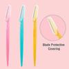24 Pieces Eyebrow Razor Shaper Trimmer Shaver Women Facial Razor With Precision Cover (pink, Blue - RIpj