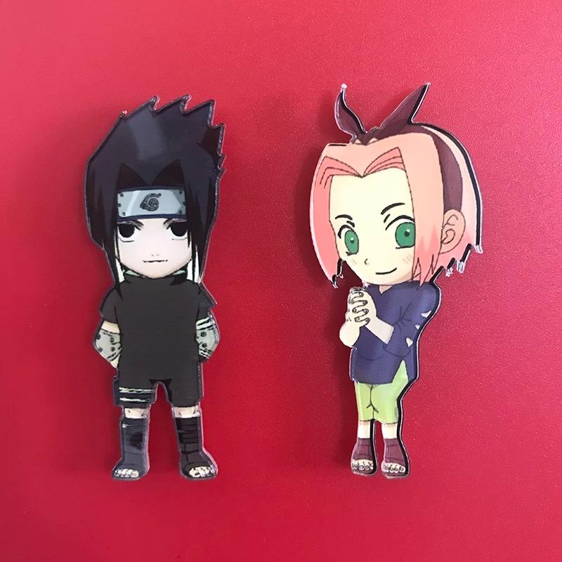 Naruto Cartoon Animation Peripheral Acrylic Refrigerator Magnet Sticker Kawaii Creative Interior Decoration Pieces 20 Entertaining Play Safe