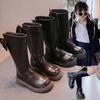 Girls Boots 2025 Autumn New Fashion Cute Pearl Bow Single Boots Children's Side Zipper Boots