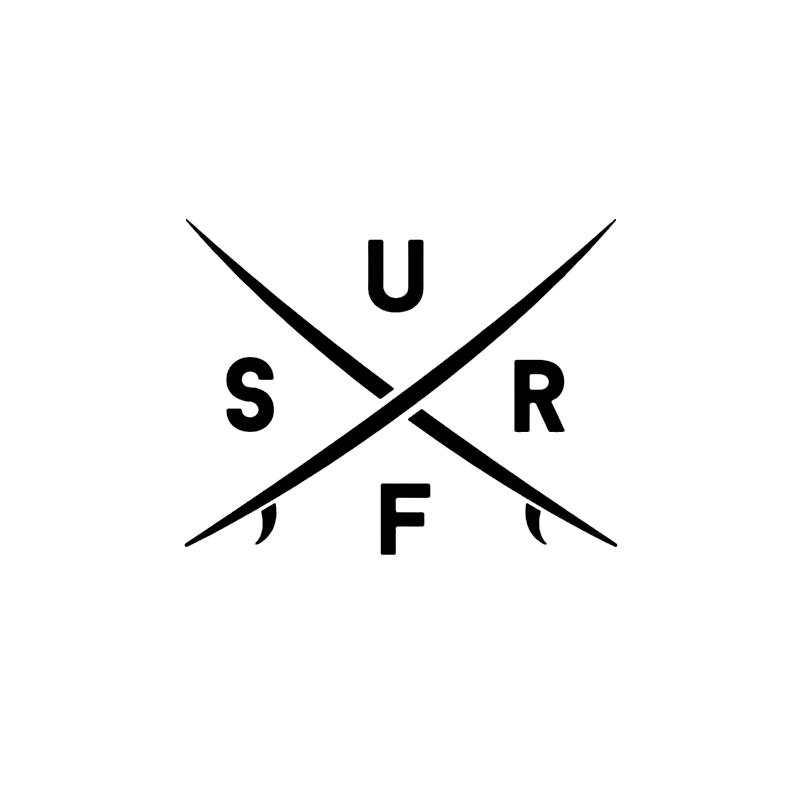 

Прохладный черный/белый стикер для серфинга, креативный виниловый автомобильный Стайлинг, аксессуары, наклейка на окно автомобиля, бампер 15cm x 12cm