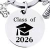 Abschlussjahrgang 2026 Schlüsselanhänger Anhänger High School College Absolventen Bedeutungsvoller Abschluss Schlüsselanhänger