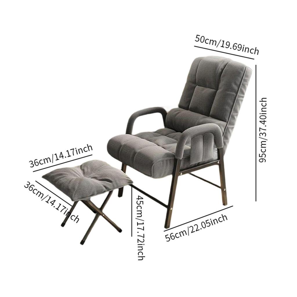 Folding Reclining Chair Adjustable Backrest Executive Chair Lazy Sofa Chair Comfortable Gaming Chair Desk Chair Office Chair