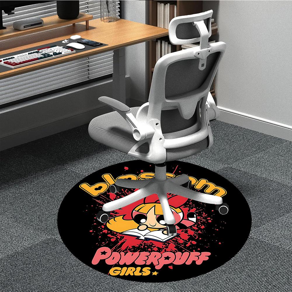 

1pc Powerpuff Girls Office Round Area Rug, Under Office Chairs Bedroom Living Room Home Decor, Room Deco, Available in Various Sizes234 80cm by 80cm