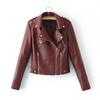 Lapel Long Sleeves Zipper Pocket Women Jacket Fall Winter Solid Color Faux
