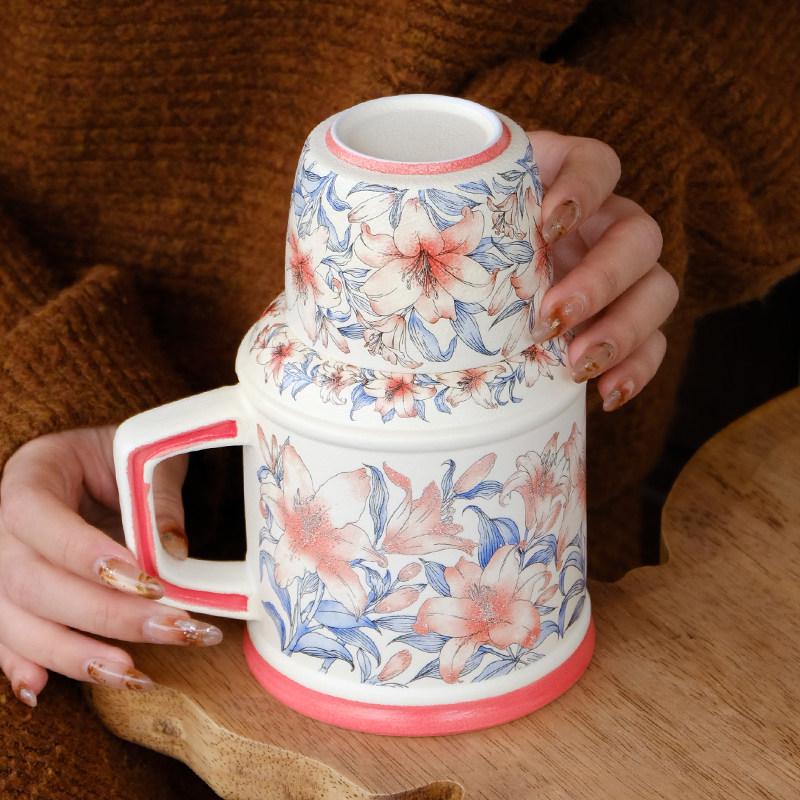 Lily of the Valley Ceramic Kettle & Mug Gift Set for Weddings and Birthdays