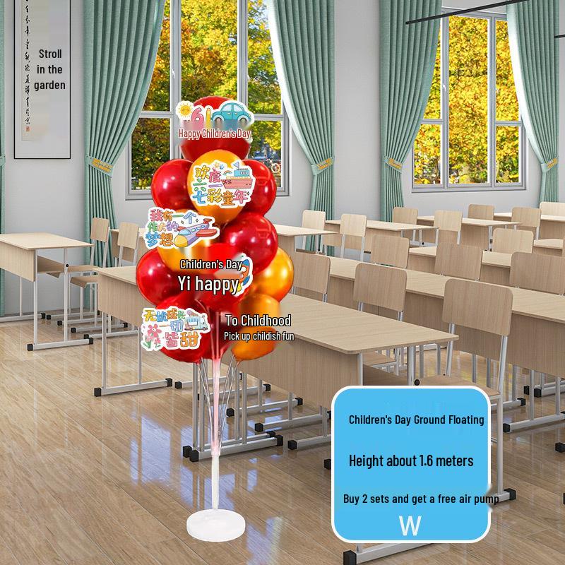 Colorful Children s Day Balloon Column for Kindergarten Classroom Decoration