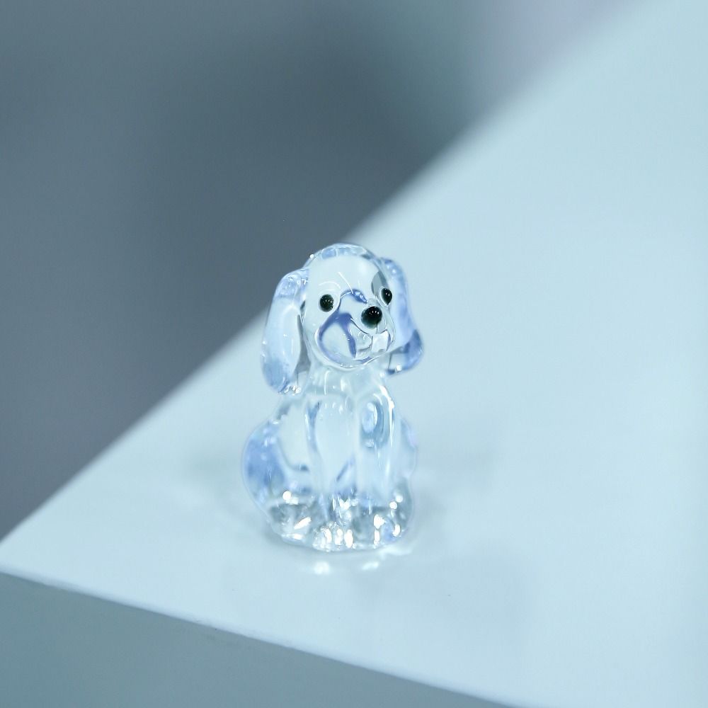 DIY Puppy Ornament Mini Animal Statue Creative Crystal Dog Figurines  Desktop