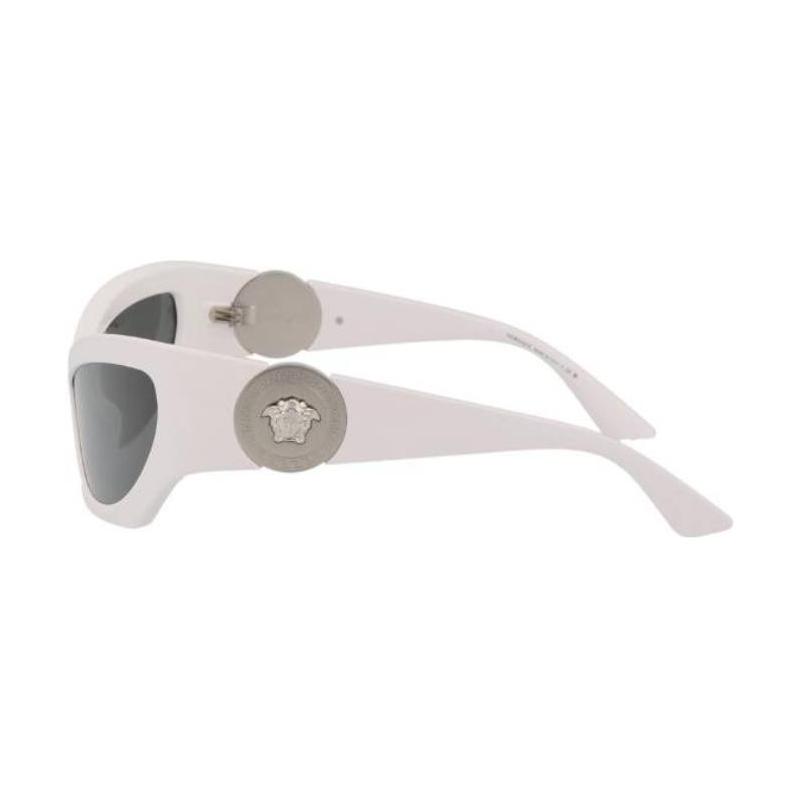 Versace Temple logo plate Acetate cat eye sunglasses women's white 6503677 0VE445031487-White 60