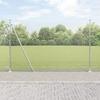 VidaXL Welded Wire Fence with 7 Flanged Posts 1.4x10 M Galvanized Steel 3352289