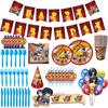 Naruto Ninja Birthday Party Decor Supplies Featuring Colorful Balloons And Plates
