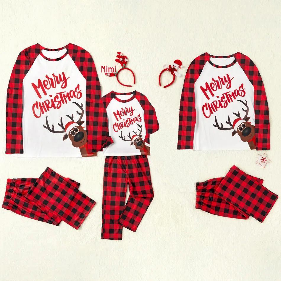 European & American Cartoon Print Christmas Long Sleeve Homewear Set