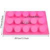 3pcs 15 Cavities Silicone Baking Mold Round Circle
