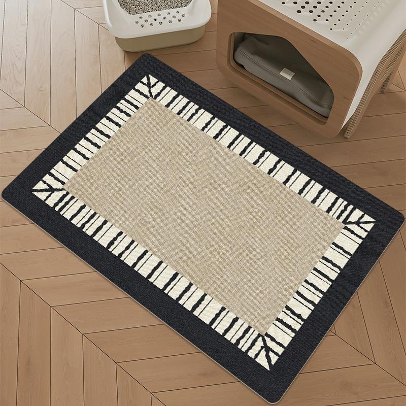 Pet Eating Mat Cat Dog Floor Mats Waterproof Urine-proof Carpet Black White Advanced Minimalist Home Decoration Rug for Kitchen