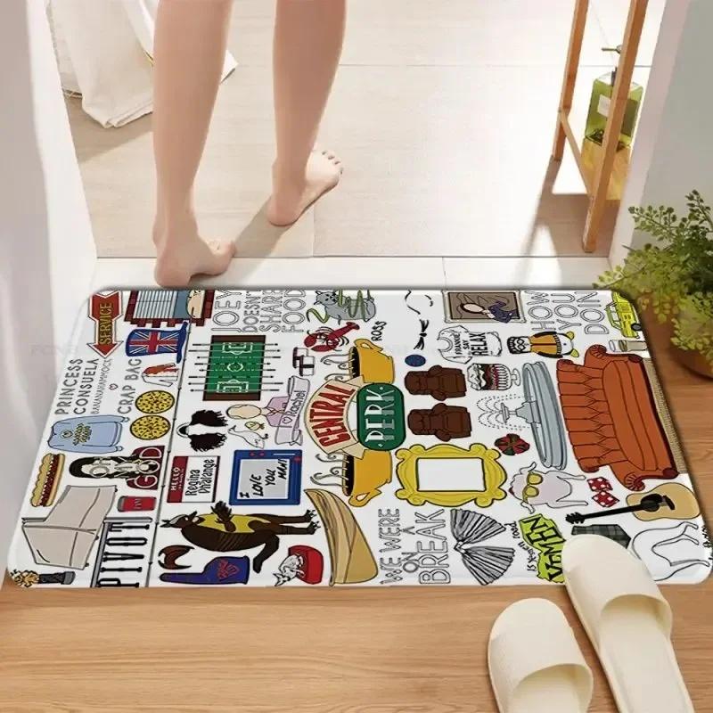 Friends Entrance Floor Mat Living Room Hallway Decoration Carpet Non-slip Easy To Clean Area Rug Home Office Washable Doormats