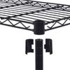 4-layer Plastic Coated Iron Shelf Without Wheels For Organizing Displaying Accessories Products