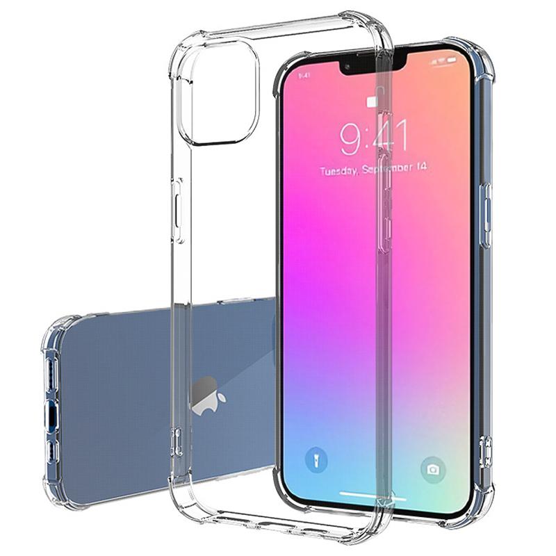 

For iPhone 15 Clear TPU Phone Case Shockproof Four Corner Protection Cover A