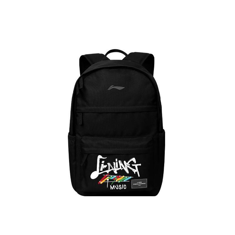 Li Ning Polyester Backpack Unisex Black YBSV039-4A4