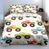 Colorful Monster Trucks Pattern Bedding Duvet Cover Set Duvet Cover Pillowcases  (1*Duvet Cover 2*Pillowcases, without duvet insert)