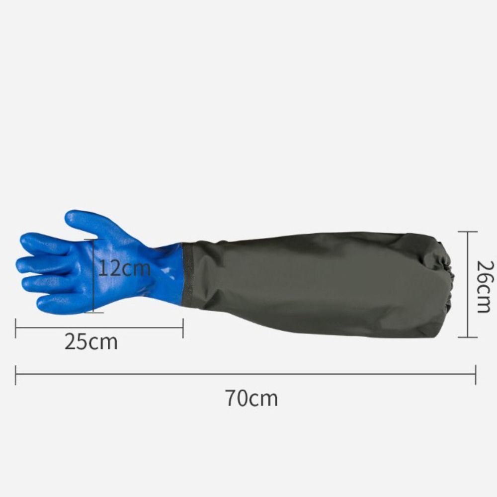 Heavy Protect skin Men Waterproof Glove Pond Gloves Rubber Gloves Long Arm