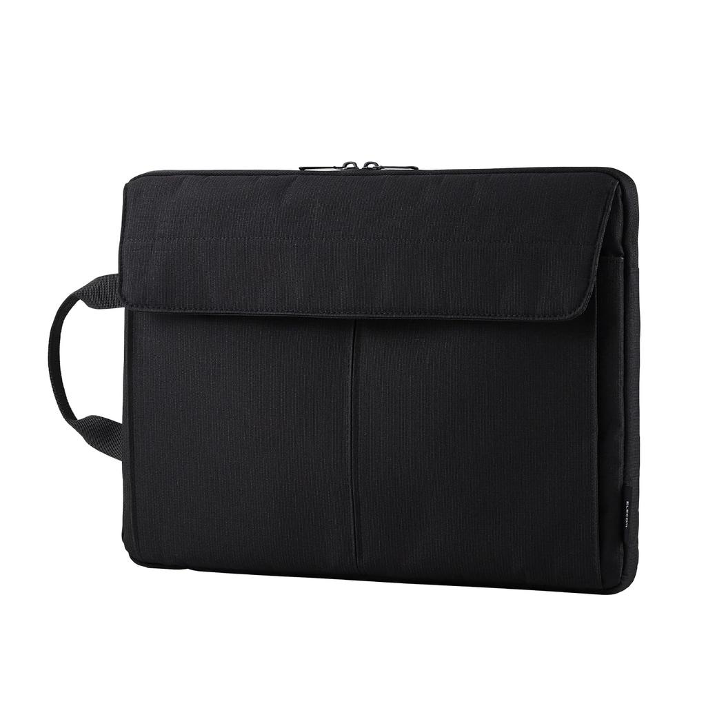 ELECOM Inner Bag with Handle and Opens on Two Pocket, Sides, 11.6-inch, Black, BM-IBHP11BK